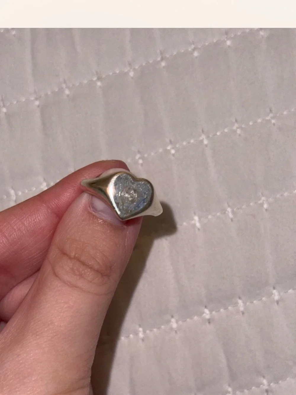 LIKE NEW♥️100% Authentic Silver Gucci Heart Ring